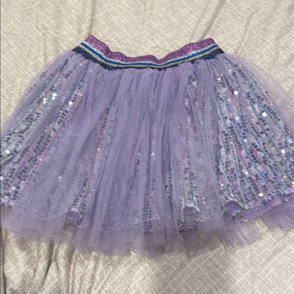 Lavender Sequin Tulle Skirt for Kids